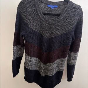 Apt. 9 Women's Chevron Knit Sweater - Black, Gray, Brown